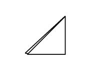 作り方３　更に三角に折る。