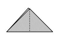 作り方１０　三角に折る。